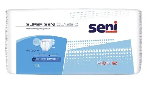 ПОДГУЗНИКИ Д/ВЗР SUPER SENI CLASSIC4 EXTRA LARGE N30