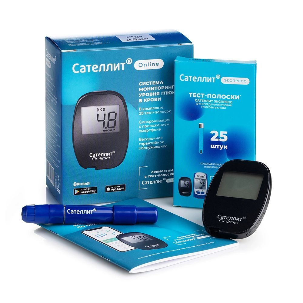 ГЛЮКОМЕТР САТЕЛЛИТ ONLINE (Bluetooth)