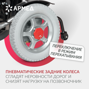 КРЕСЛО-КОЛЯСКА ИНВАЛИДНАЯ JRWD1002 "АРМЕД" (м)