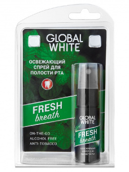 ОСВЕЖАЮЩИЙ СПРЕЙ ДЛЯ ПОЛОСТИ РТА GLOBAL WHITE FRESH/SPRAY FRESH BREATH 15 ML.