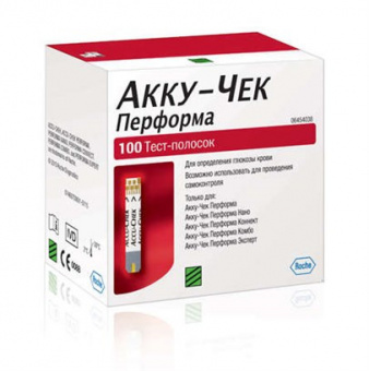ТЕСТ-ПОЛОСКИ АККУ-ЧЕК  ПЕРФОРМА №100